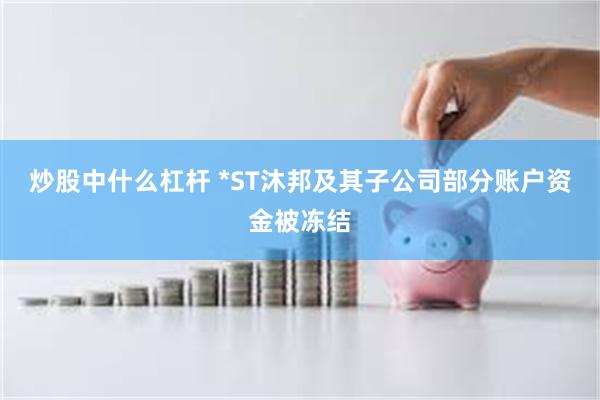 炒股中什么杠杆 *ST沐邦及其子公司部分账户资金被冻结