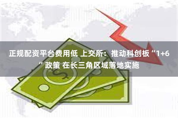 正规配资平台费用低 上交所：推动科创板“1+6”政策 在长三角区域落地实施