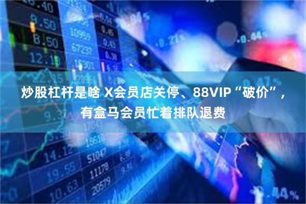 炒股杠杆是啥 X会员店关停、88VIP“破价”，有盒马会员忙着排队退费